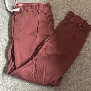 Burgundy joggers